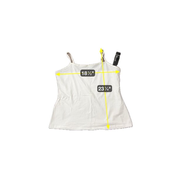 George Womens White Cami Cotton Spandex Adjustable Straps Sz XL - Picture 7 of 9